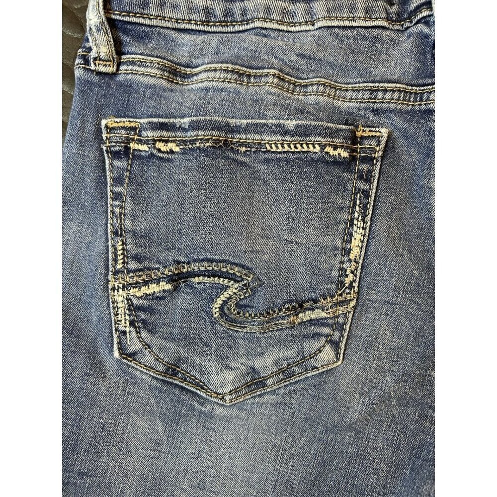 Silver Elyse Bootcut Jeans Curvy Fit Mid Rise Slim Women's Size W29 L31 - Picture 12 of 12